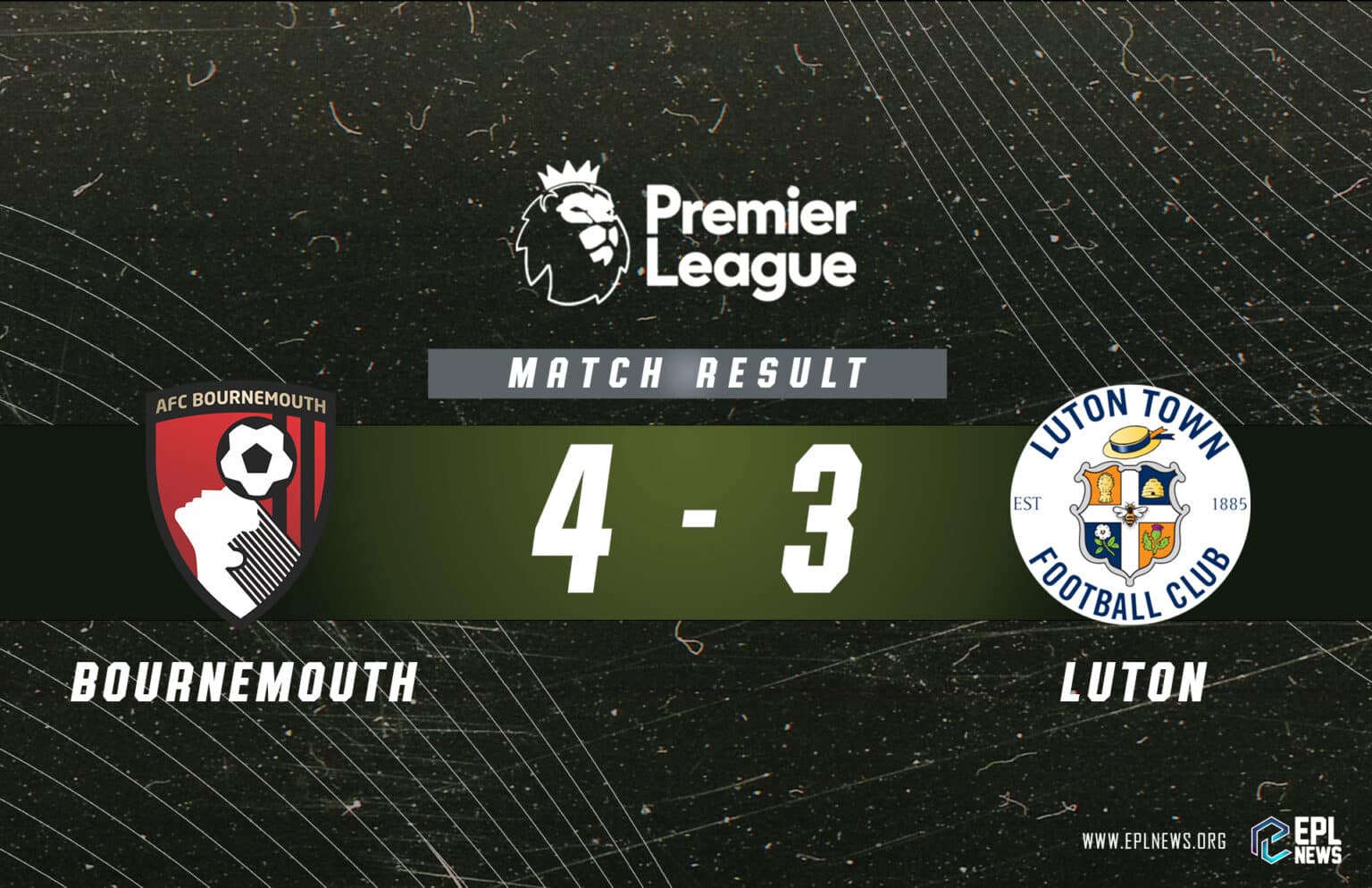 Báo cáo trận đấu Bournemouth vs Luton