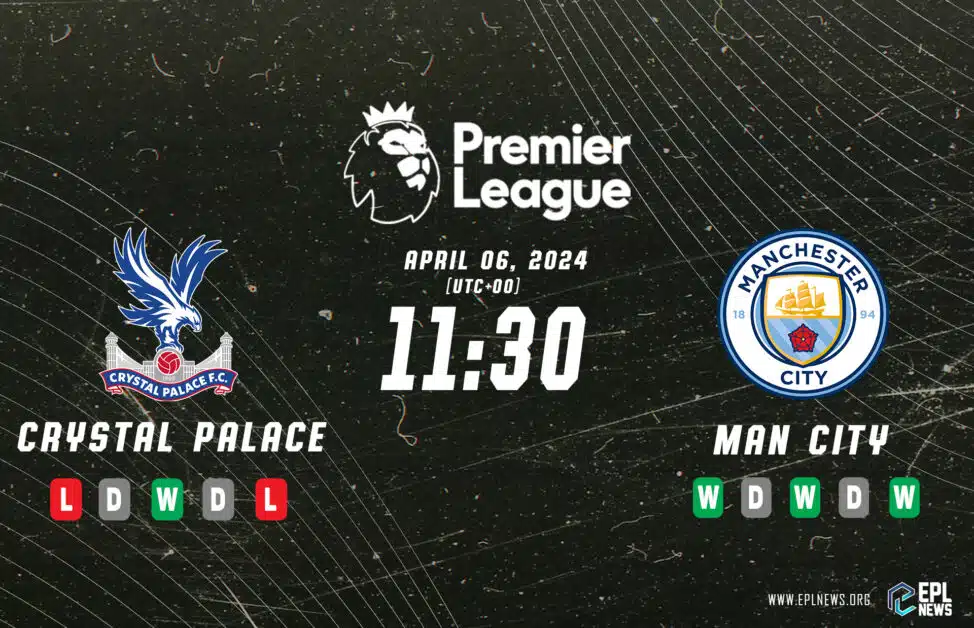 Xem trước Crystal Palace vs Manchester City