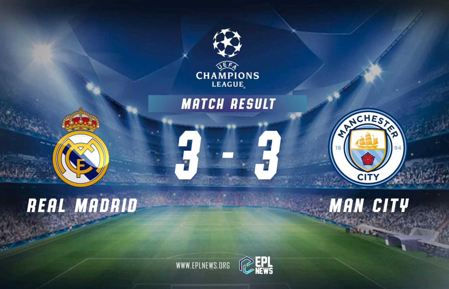Thông tin Real Madrid vs Manchester City
