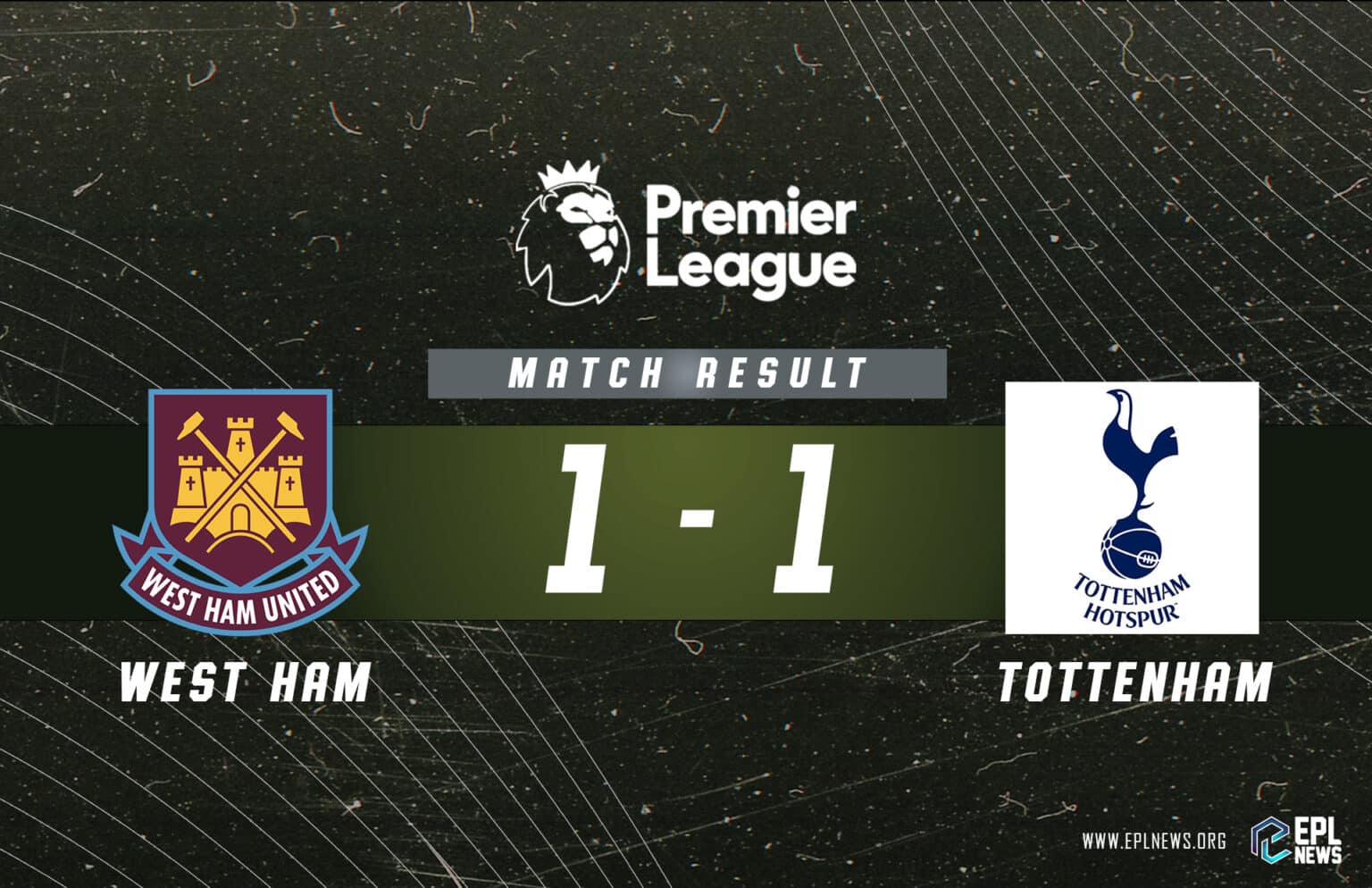 Báo cáo tỷ số 1-1 của West Ham vs Tottenham_ Bế tắc trong cuộc đua giành Vua phá lưới châu Âu