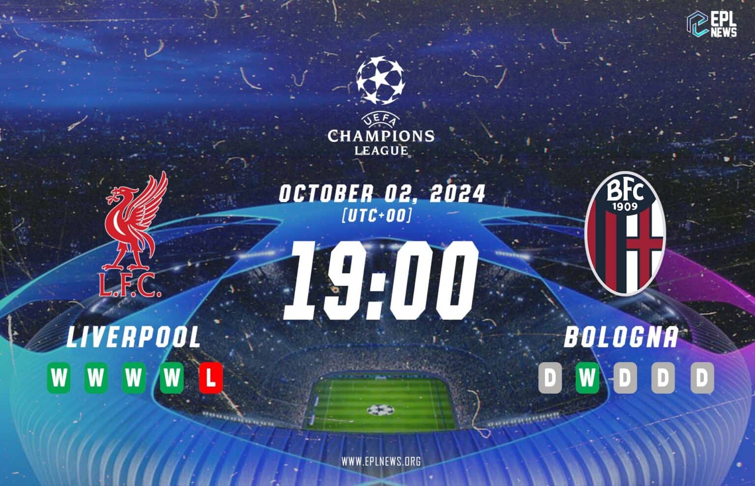 Xem trước trận Liverpool vs Bologna