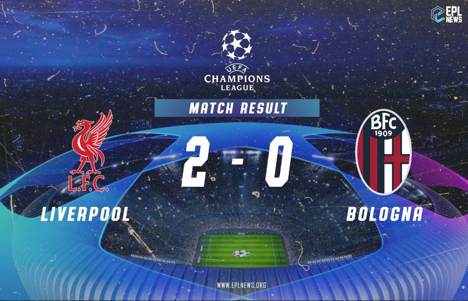 Báo cáo Liverpool vs Bologna 2-0