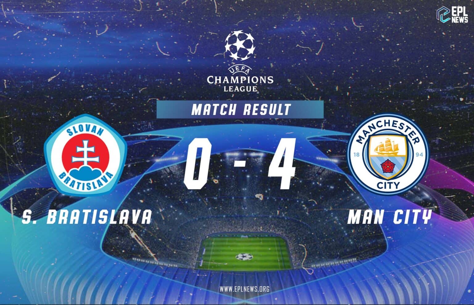 Báo cáo Slovan Bratislava vs Manchester City 0-4